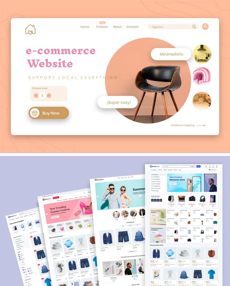 Exemplo real de loja virtual criada com design moderno